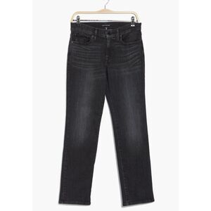 Lucky Brand Black Mid-Rise Sweet Straight Jeans, size 14/32